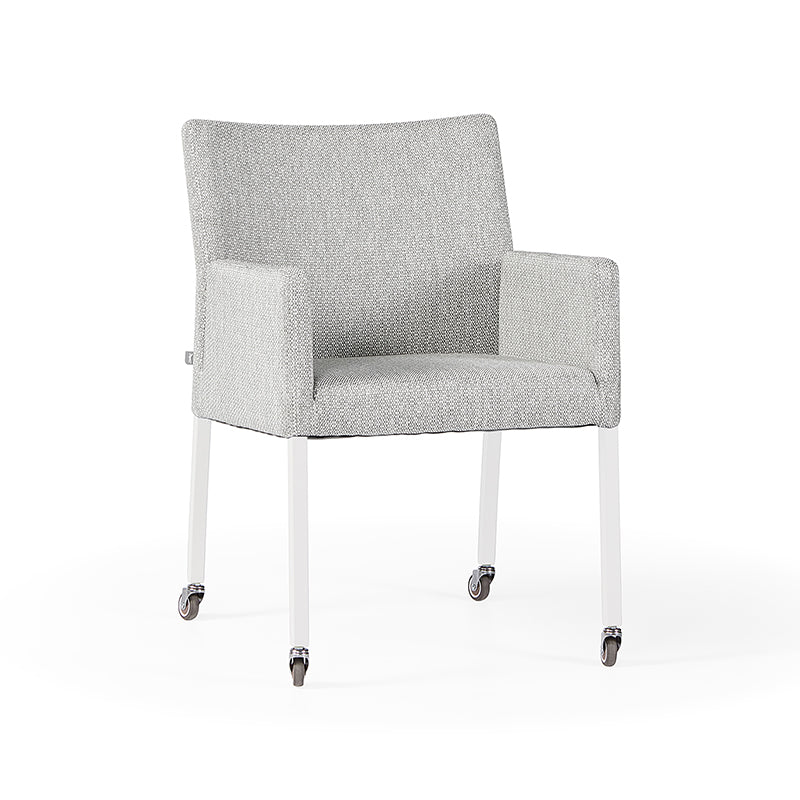 Tuinstoel Penna met wielen - Matt White - Soft Grey