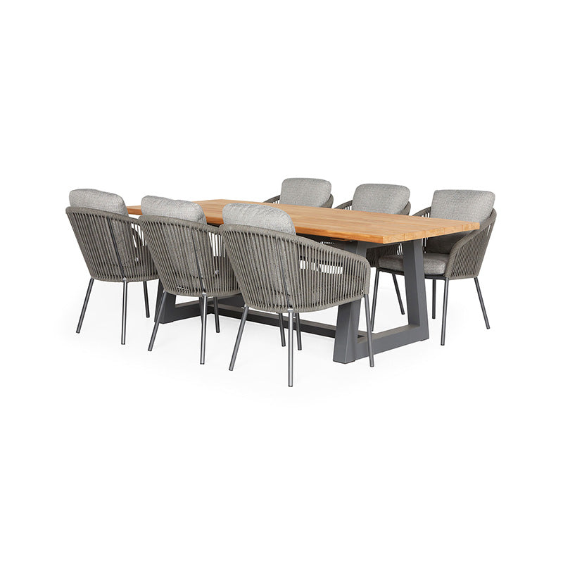 Tuinstoel Nappa - Fishbone - Royal Grey - Carbon Grey - Antraciet