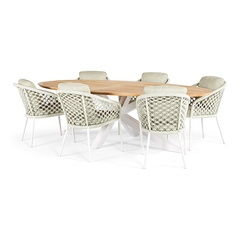 Tuinstoel Nappa macrame - soft green