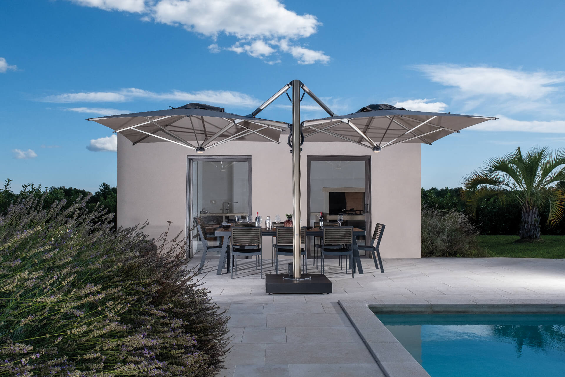 Parasol Dual V 300x600 - Titanium