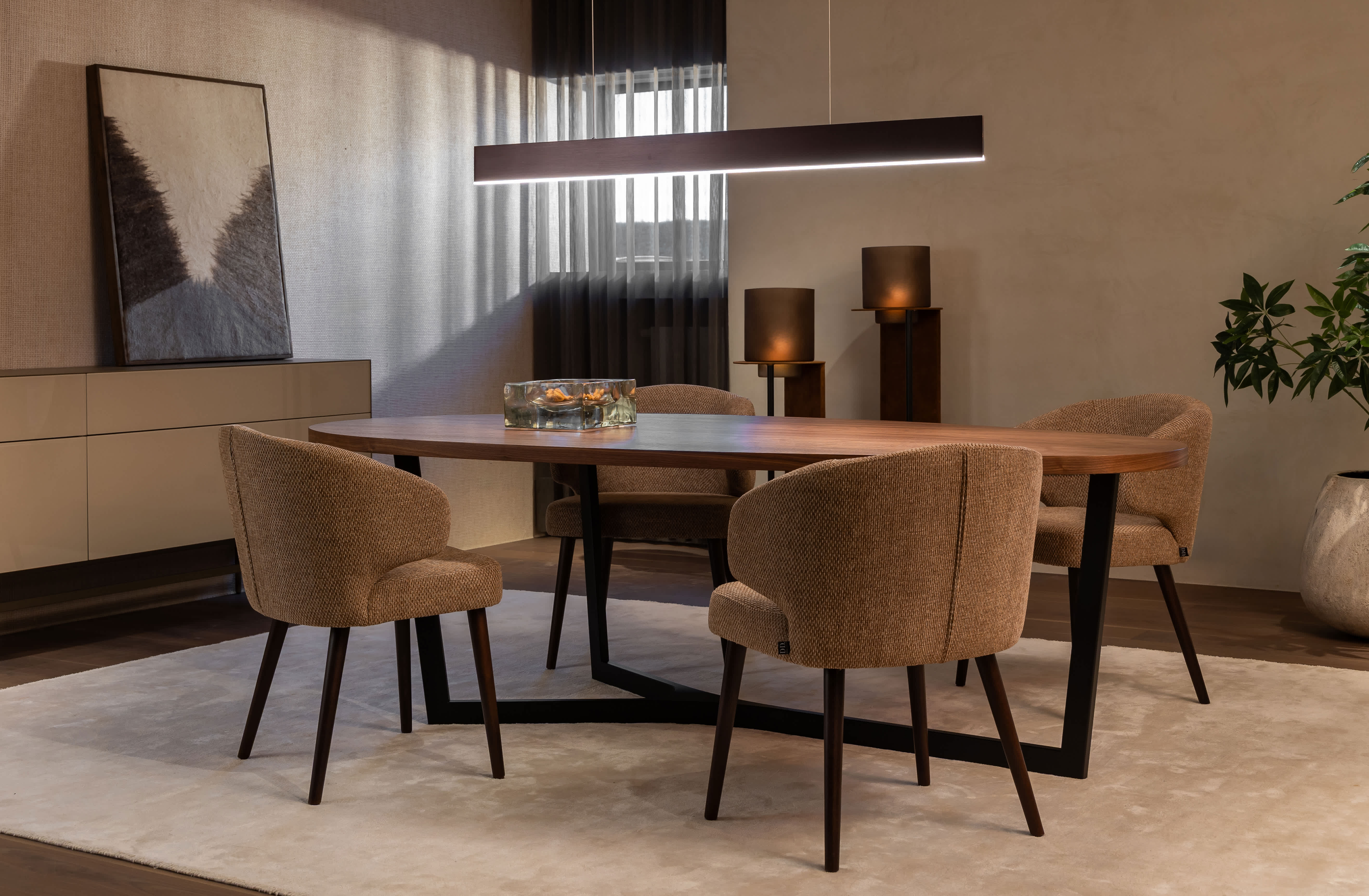 Eettafel Java - L - Lichtbruin