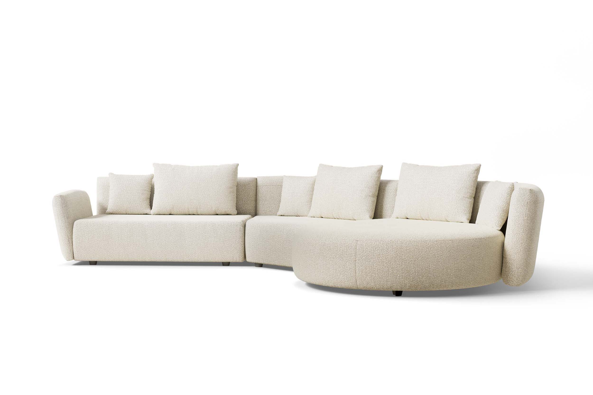 Loungeset Fiora - Beachy bouclé - L-part right