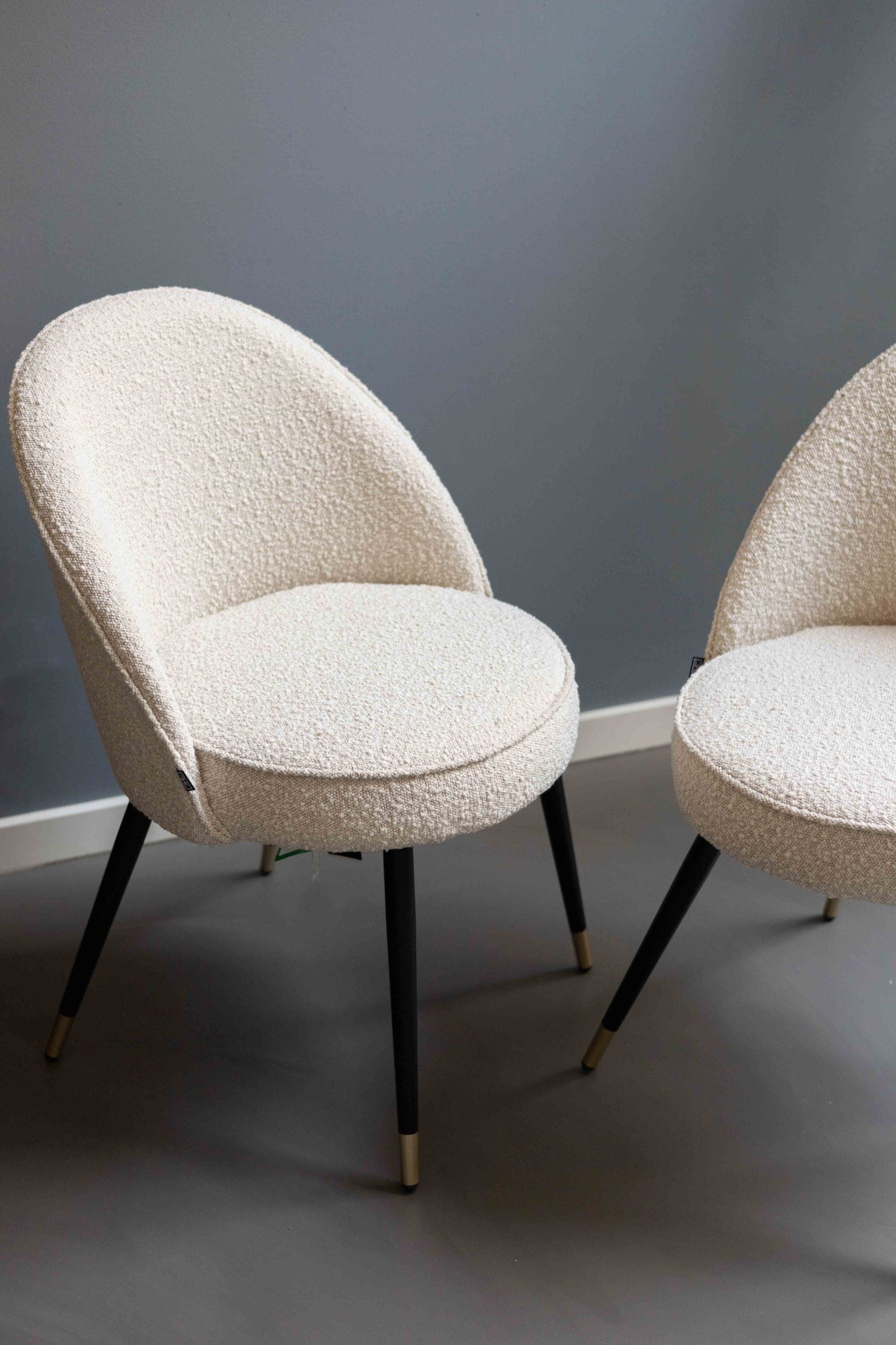 Eetkamerstoel Cooper - Bouclé cream (set van 2)