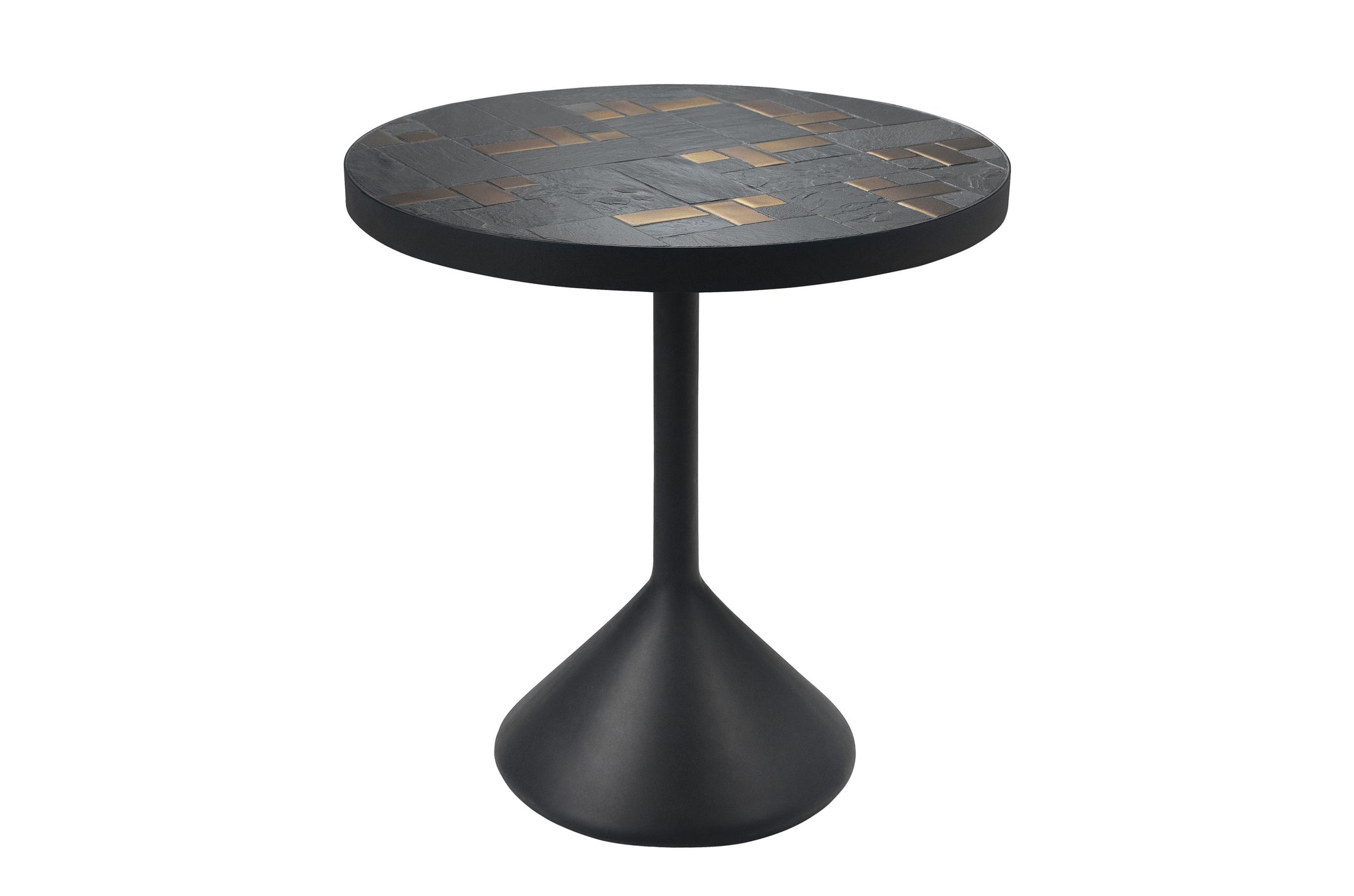 Bijzettafel Labo - Ø50 cm - Zwart/Goud