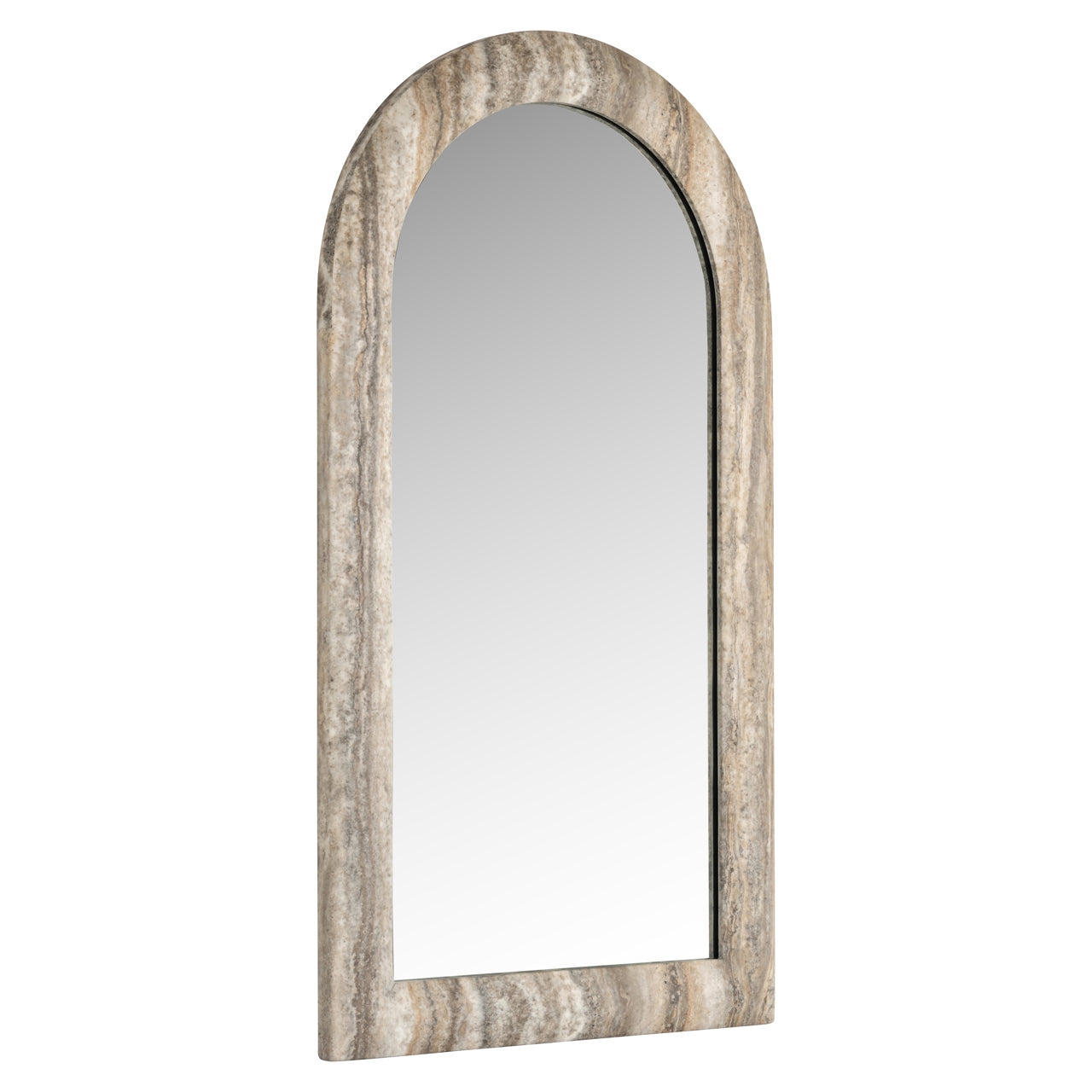 Spiegel Calvo - Grijs faux travertine