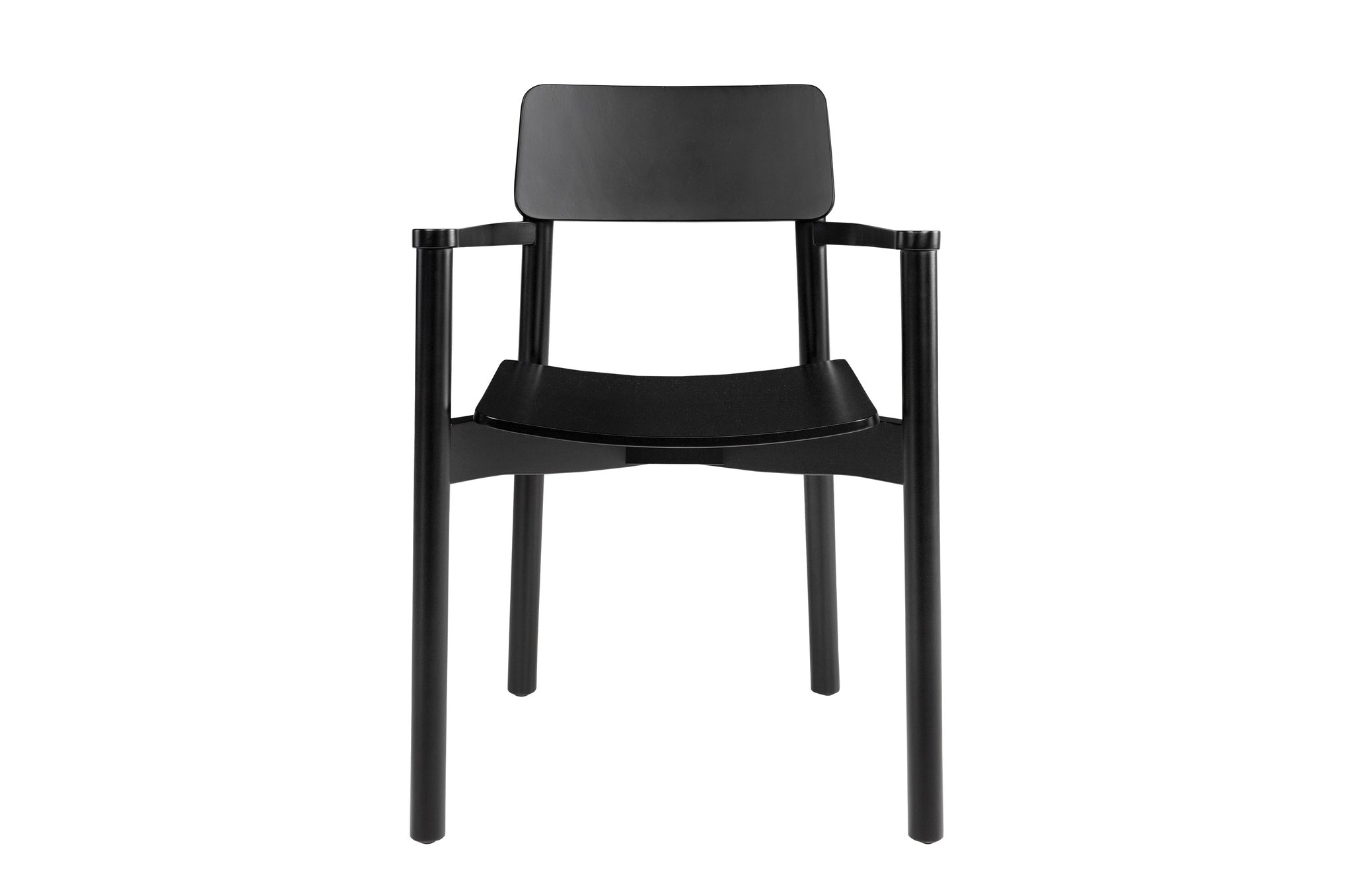 Eetkamerstoel Mine met armleuning - Zwart