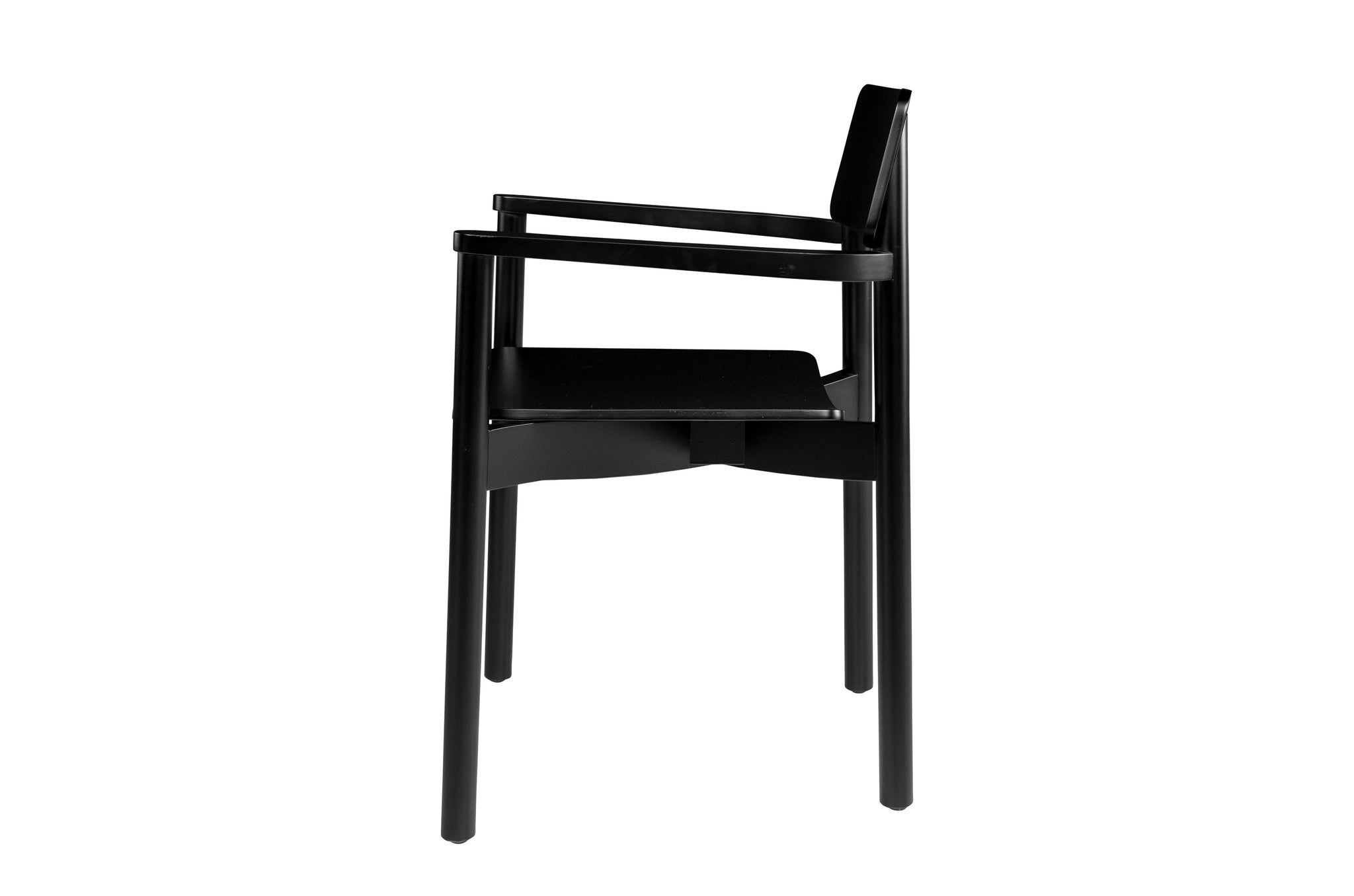 Eetkamerstoel Mine met armleuning - Zwart