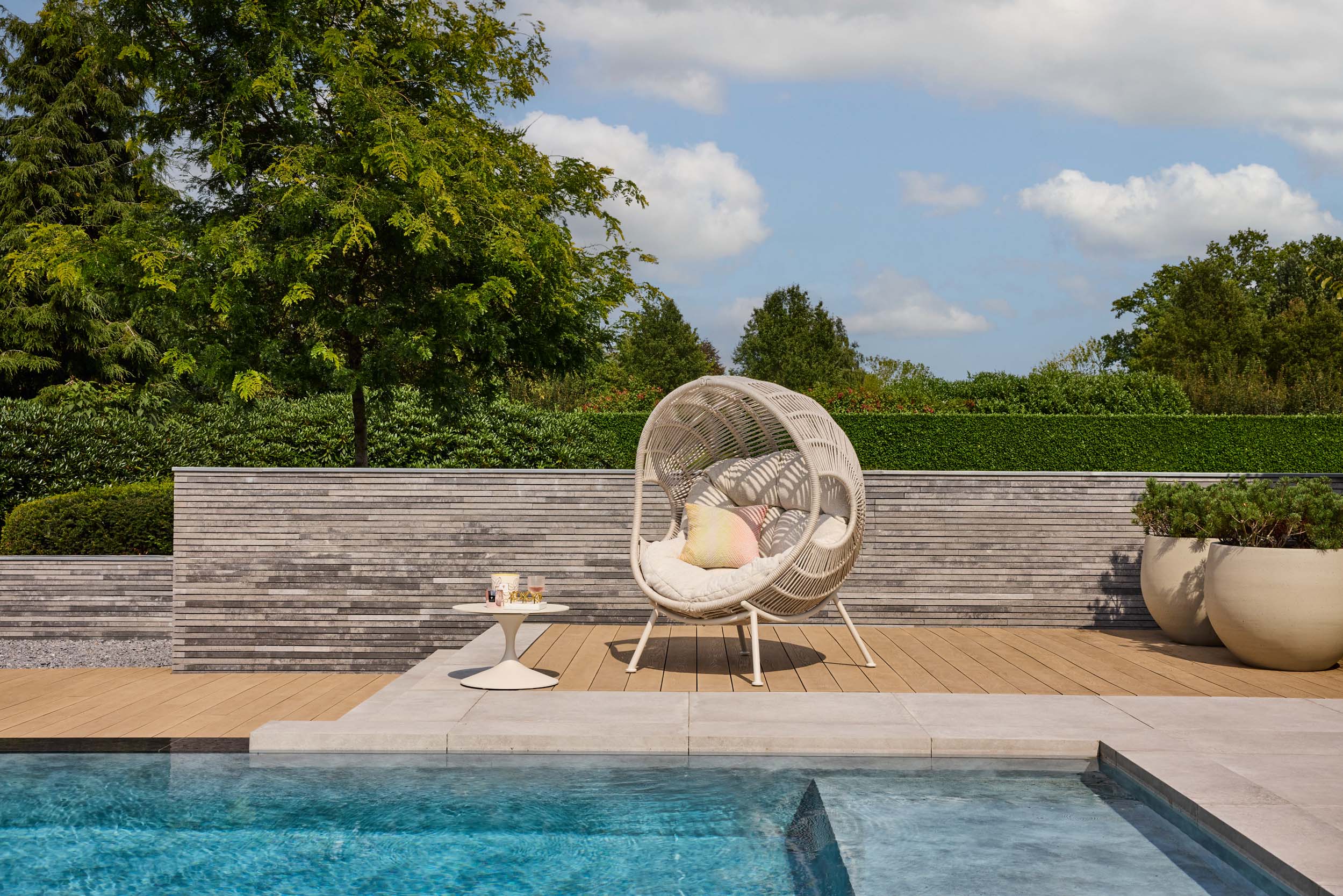 Loungestoel Nuna Egg - Camel Sand - Beachy bouclé