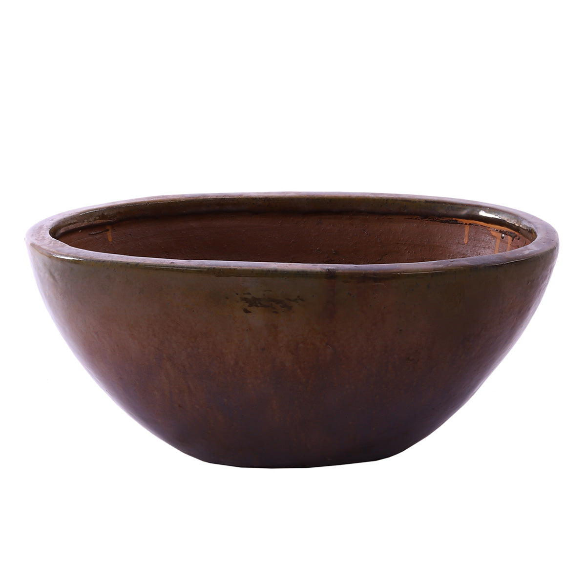 Pot Truus ovaal Metaalglans L