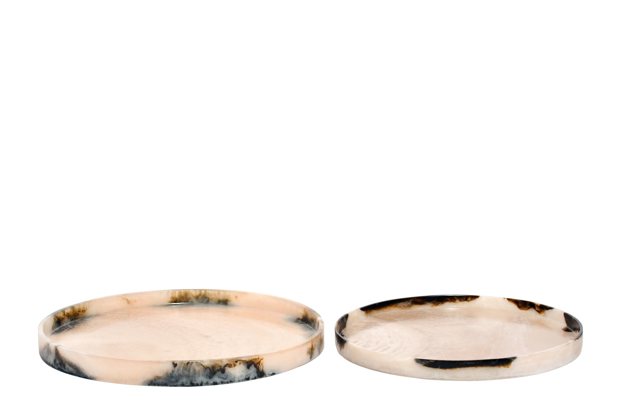 Dienblad - Cream (set van 2) - Black and Cream Transparent