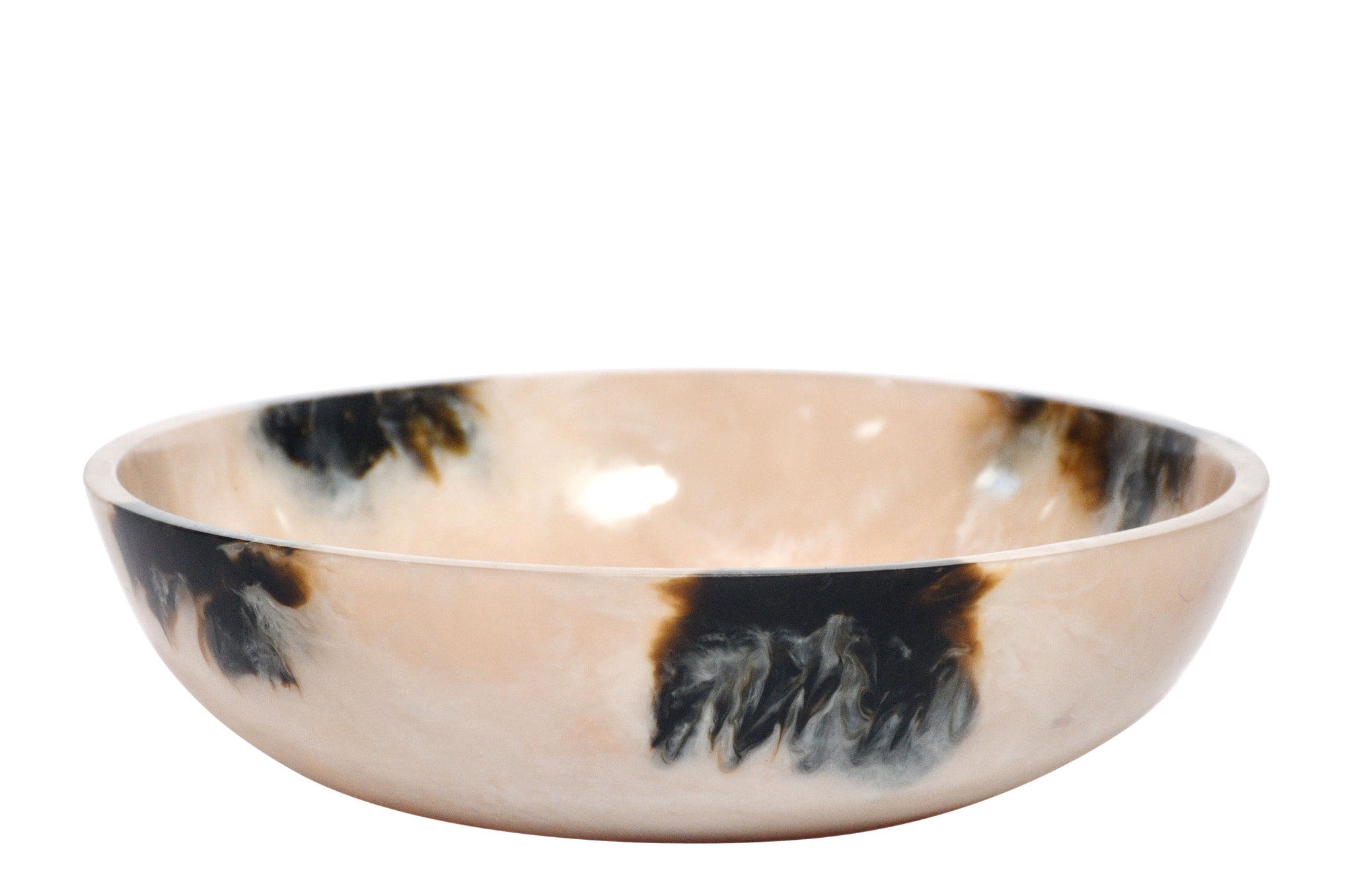 Bowl Large - Black and Cream Transparent