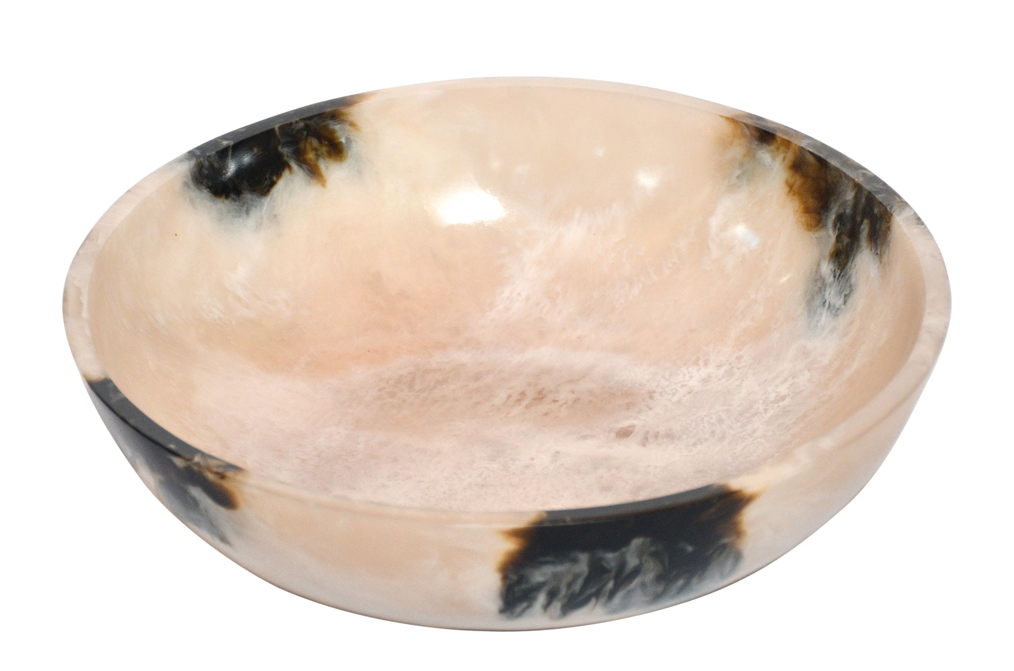 Bowl Large - Black and Cream Transparent