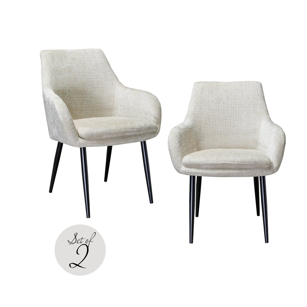 Eetkamerstoel Chrissy - Niagara beige (set van 2)