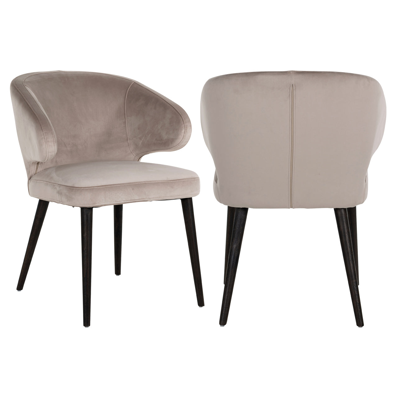 Stoel Indigo - Khaki velvet