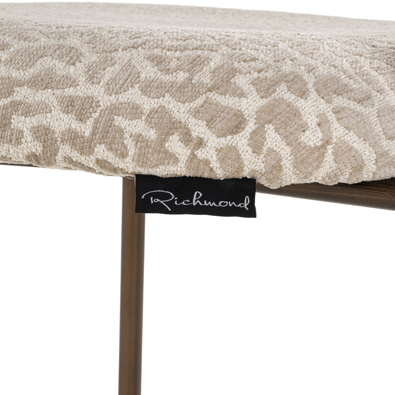 Barstoel Xenia - Laag - Beige leopard (set van 2)