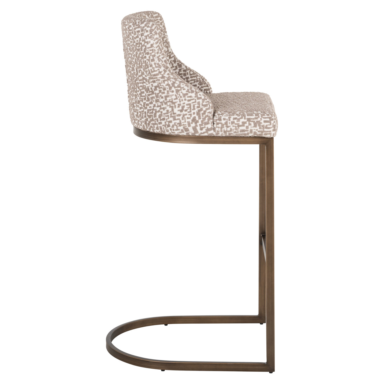 Barstoel Bolton - Natural geo (set van 2)