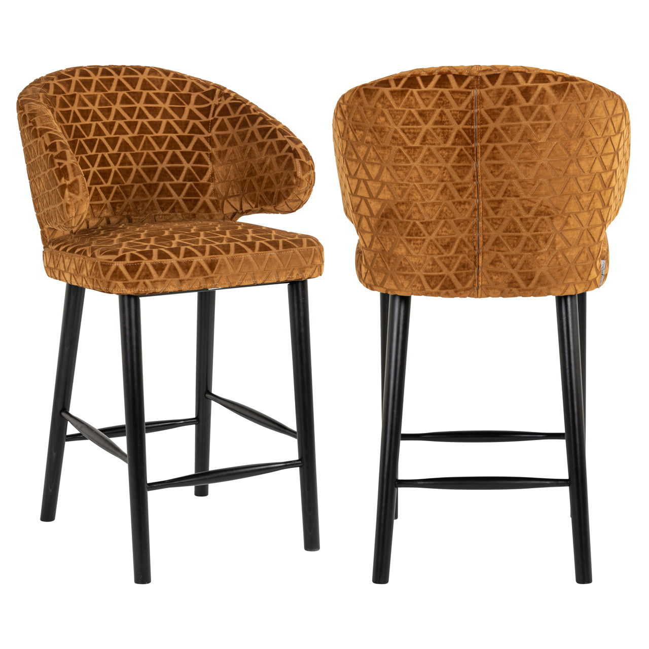 Barstoel Indigo - Laag - Gold triangle