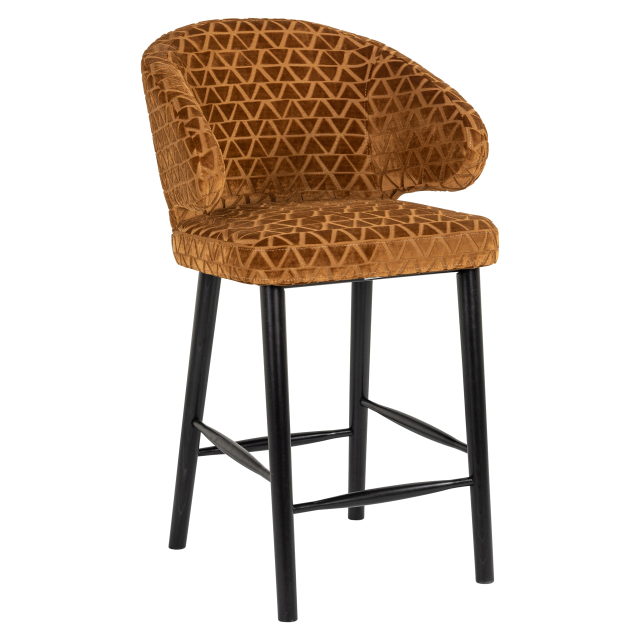 Barstoel Indigo - Laag - Gold triangle