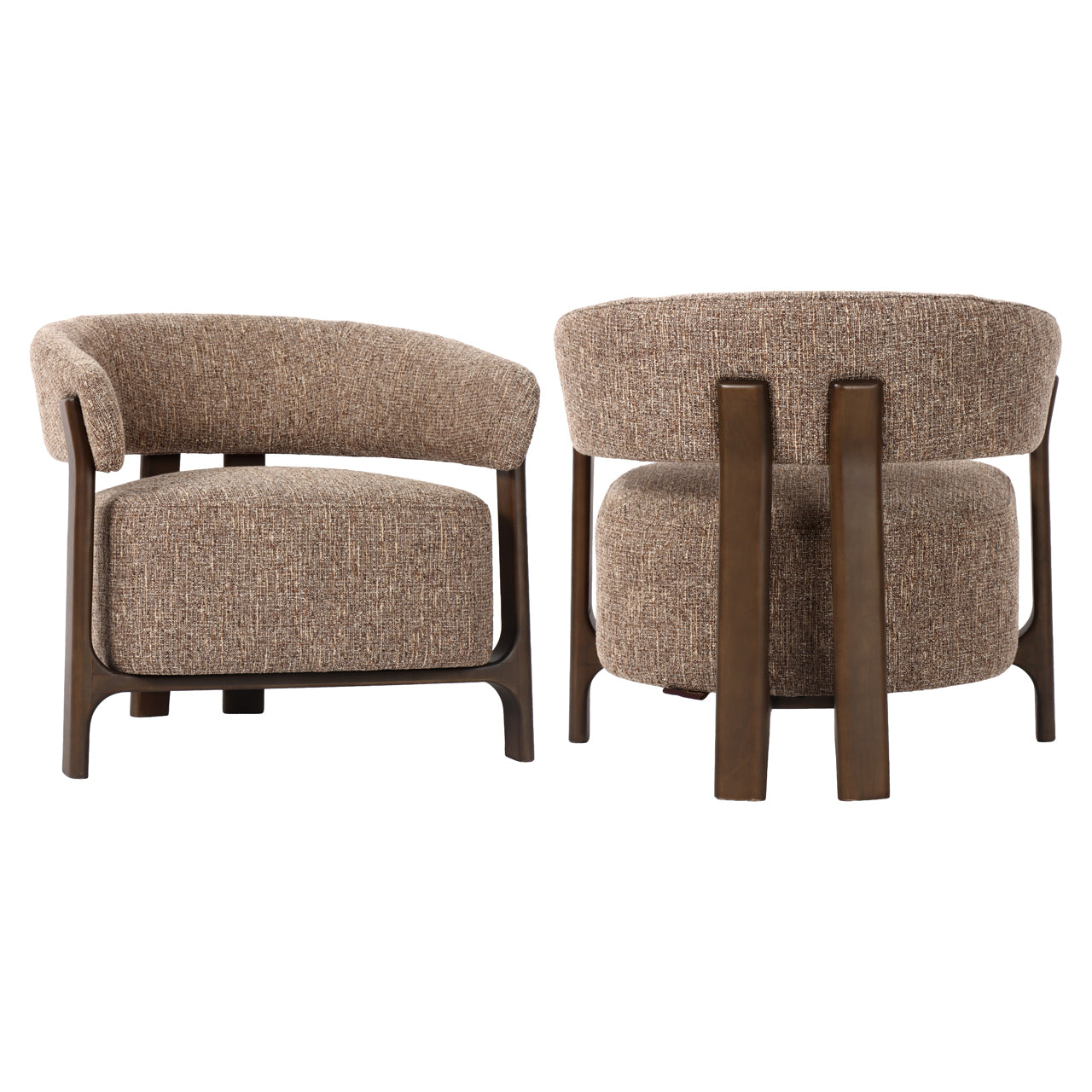 Fauteuil Dalara - Brown tweed
