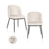 Stoel Elvi - Beige chenille (set van 2)