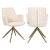 Draaistoel Dakota met arm - Beige chenille