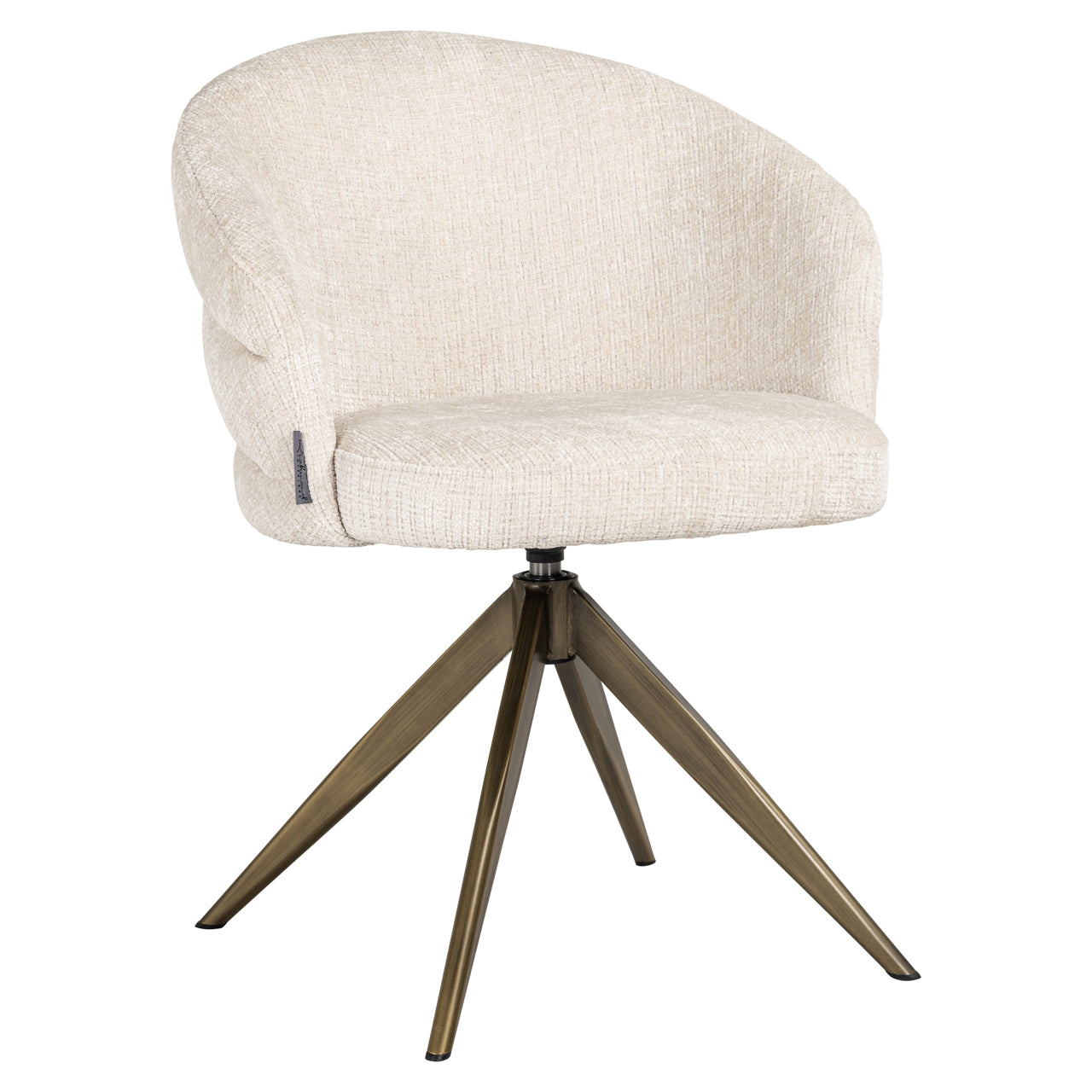 Draaifauteuil Zendaya - Beige chenille