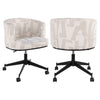 Draaistoel Rochenne - Beige graffic