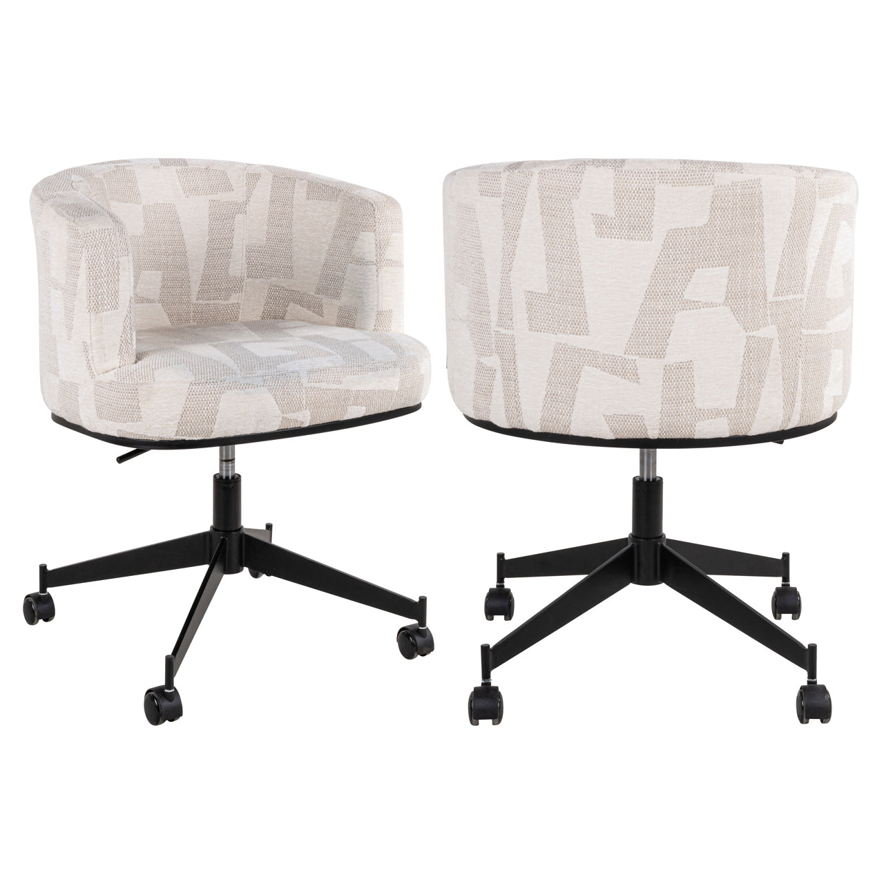 Draaistoel Rochenne - Beige graffic