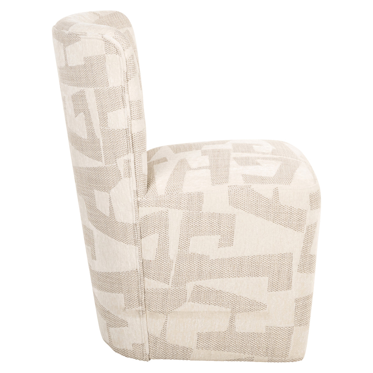 Eetkamerstoel Lorain op wielen - Beige graffic