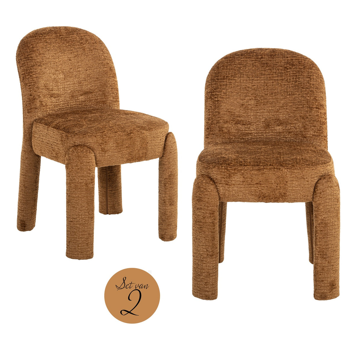 Eetkamerstoel Brandi - Cognac fusion (set van 2)
