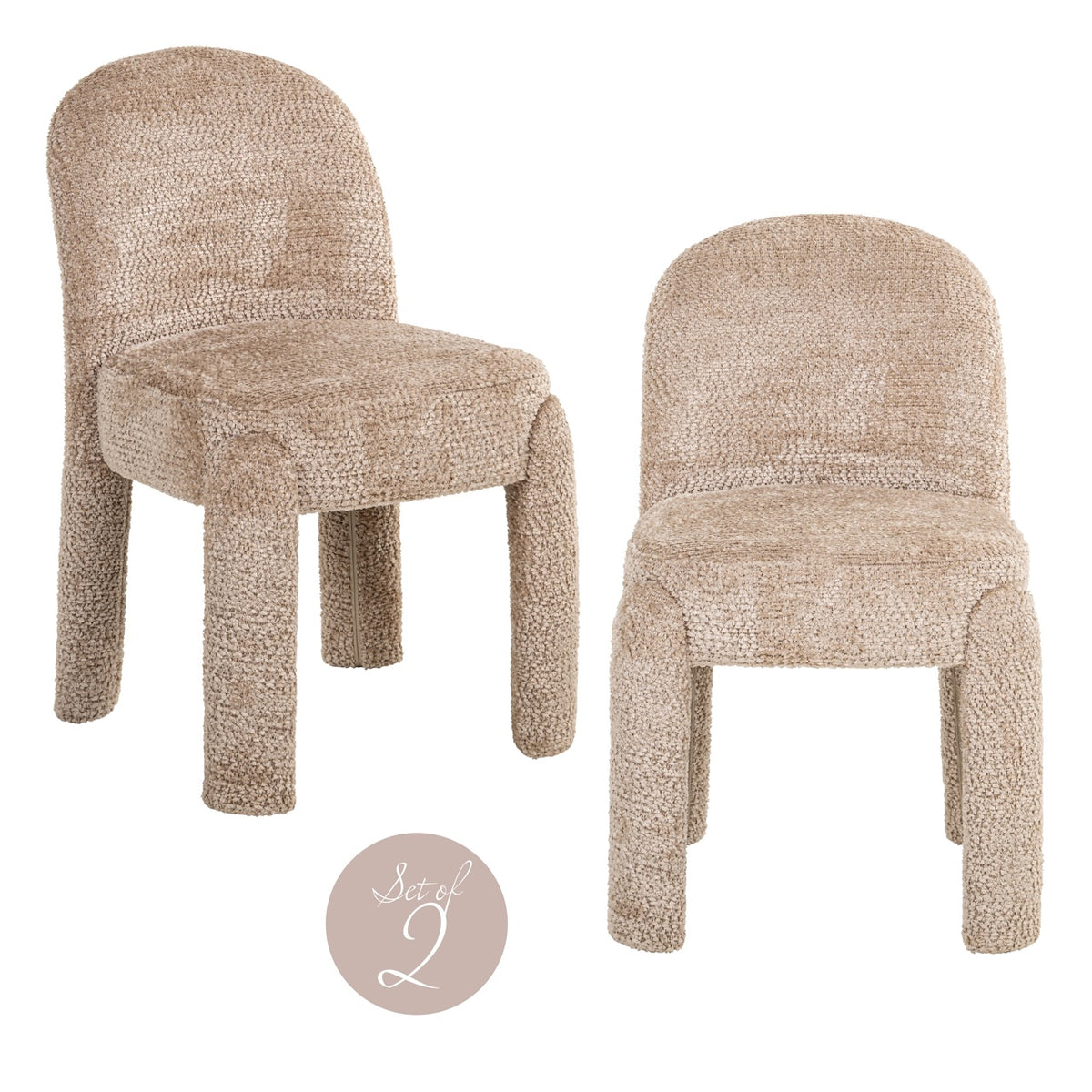 Eetkamerstoel Brandi - Lovely beige (set van 2)