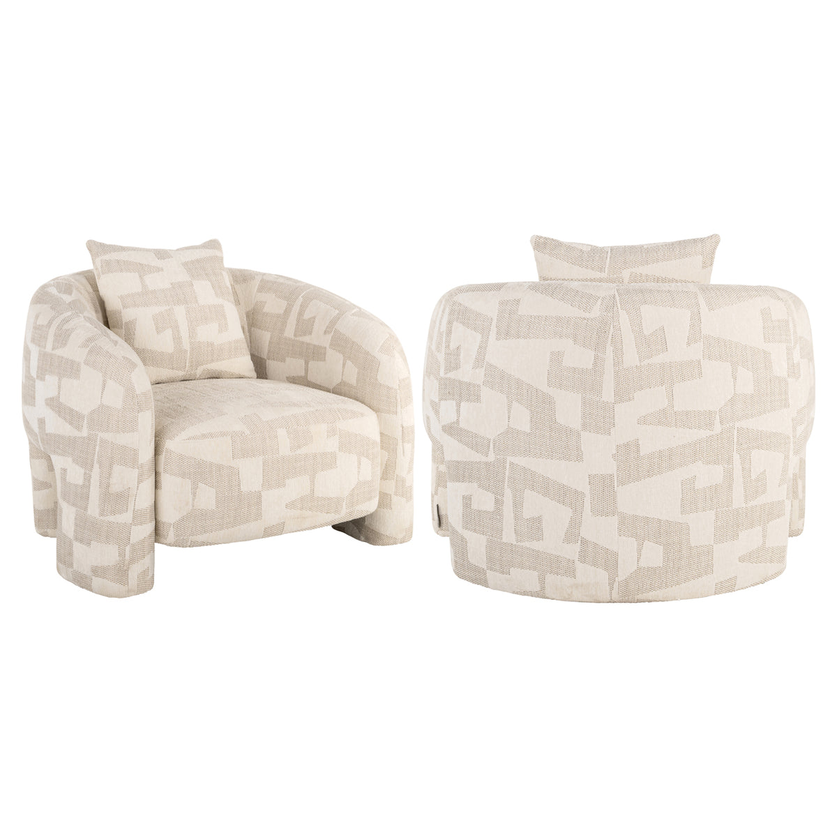 Fauteuil Tuscany - Beige graffic