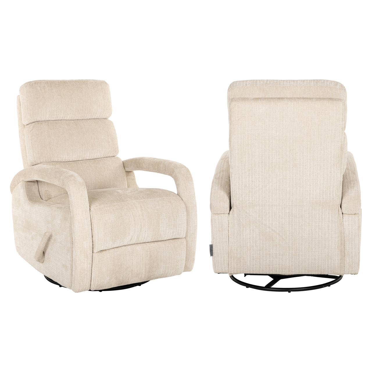 Relax draaifauteuil Denvi - Beige chenille