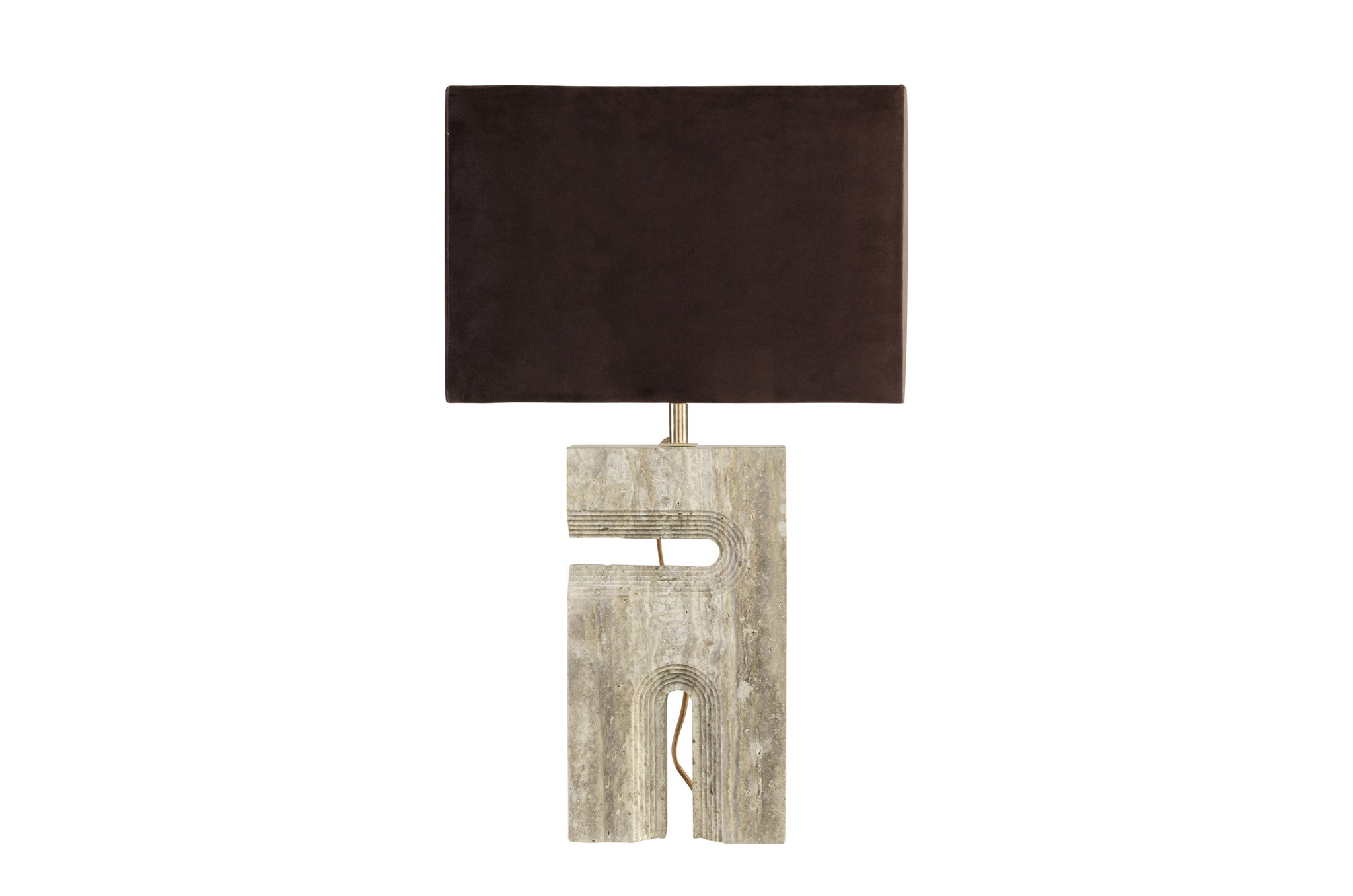 Tafellamp Reso Two - Grey Travertine - Shade 23