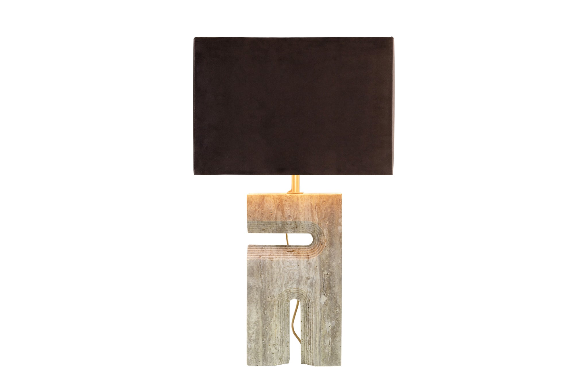 Tafellamp Reso Two - Grey Travertine - Shade 23