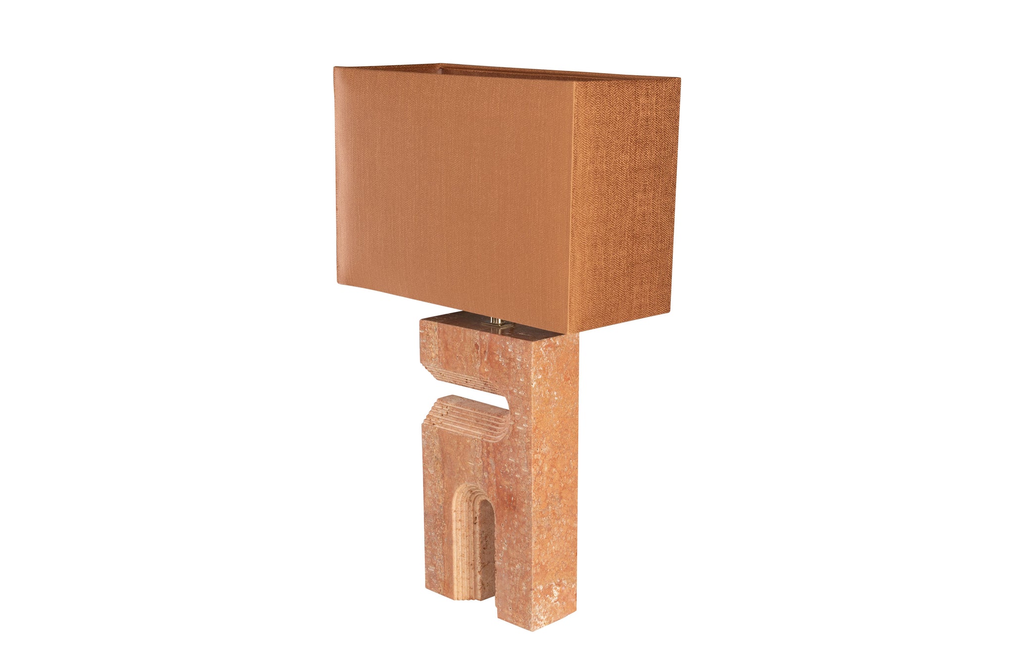 Tafellamp Reso Two - Red Travertine - Shade 78