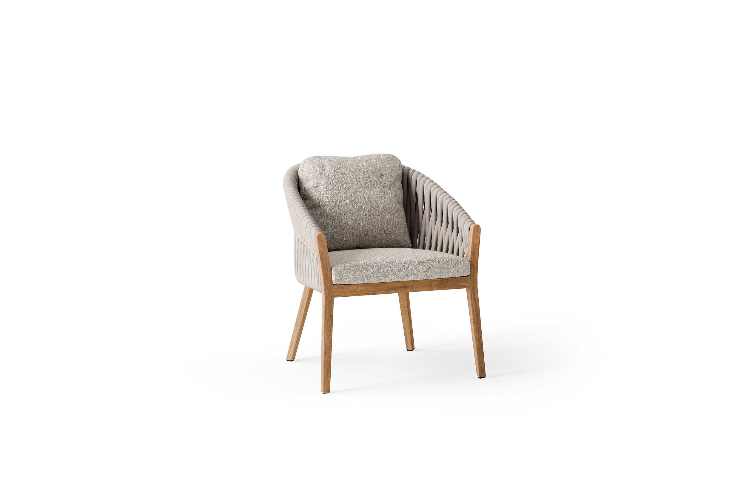 Tuinstoel Senese - Teak - Seashell bouclé