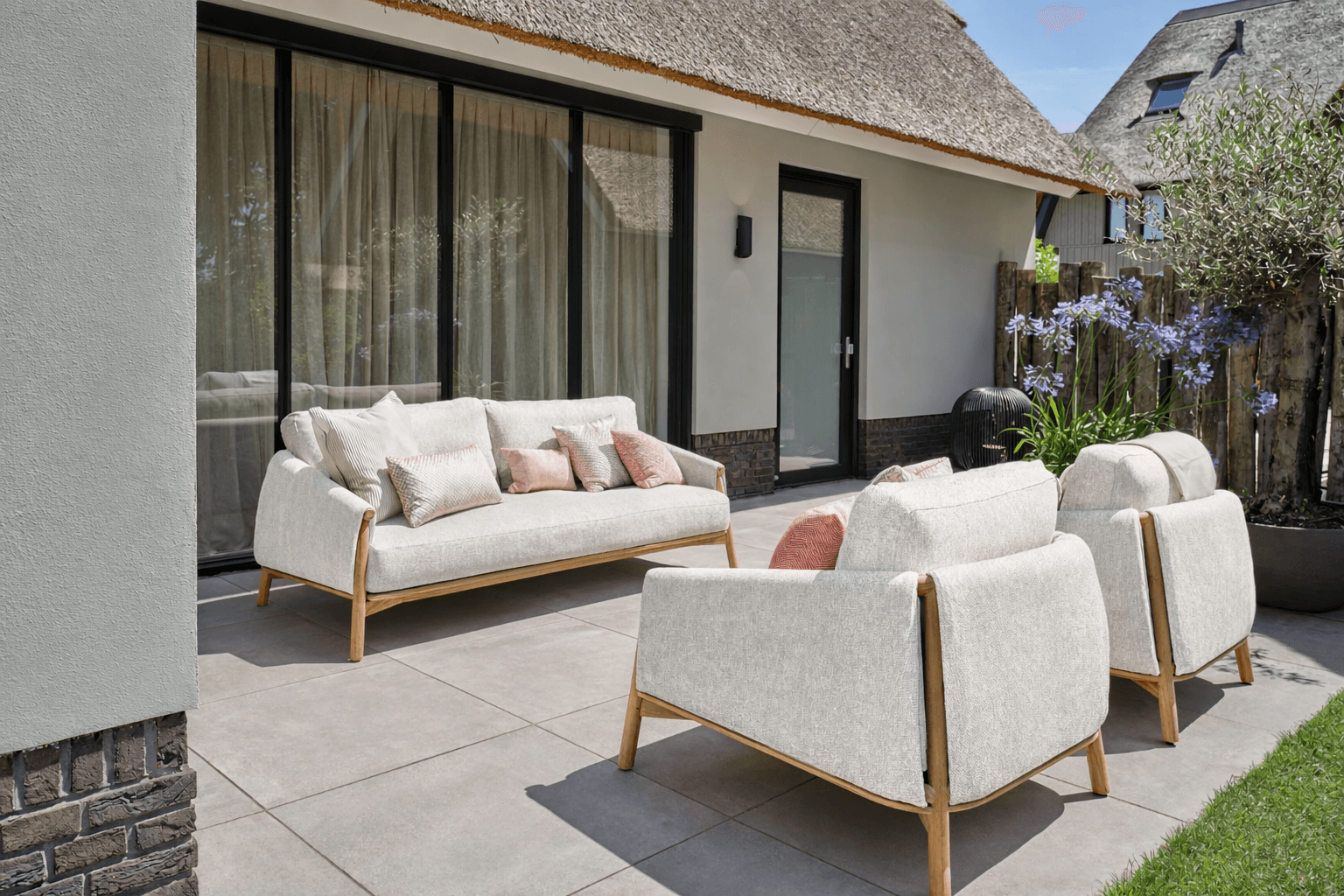 Sofaset Bellano - 2 seater - Seashell bouclé