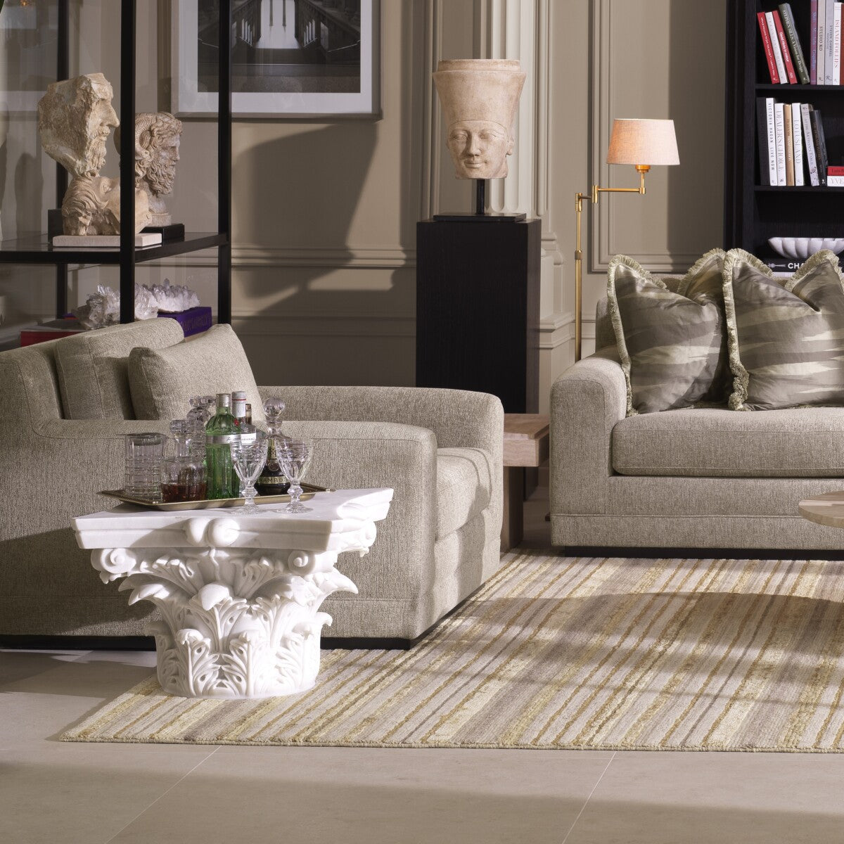 Fauteuil Manhattan - Hunt Chenille taupe