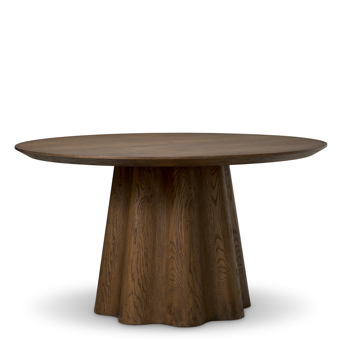Eettafel Papyrus - Ø140 cm - Donkerbruin