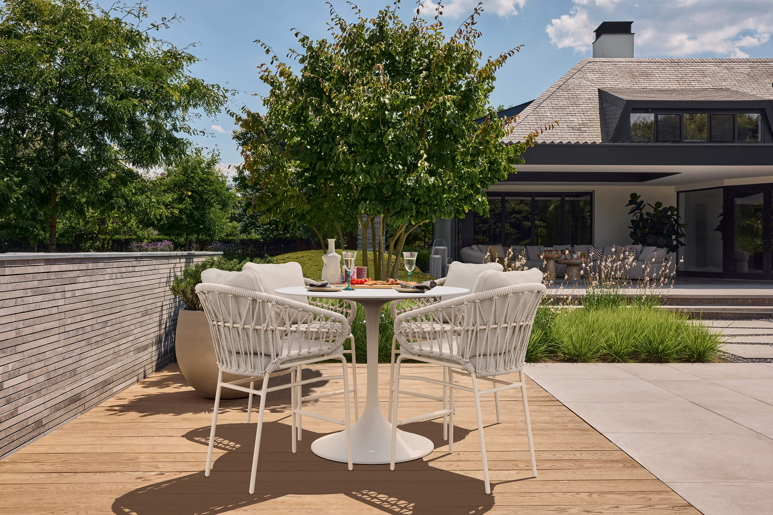 Tuintafel Nova - High dining - Ø130 - Camel sand - Sintered stone