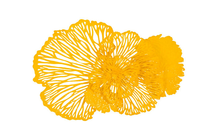 Flower wall art Yellow
