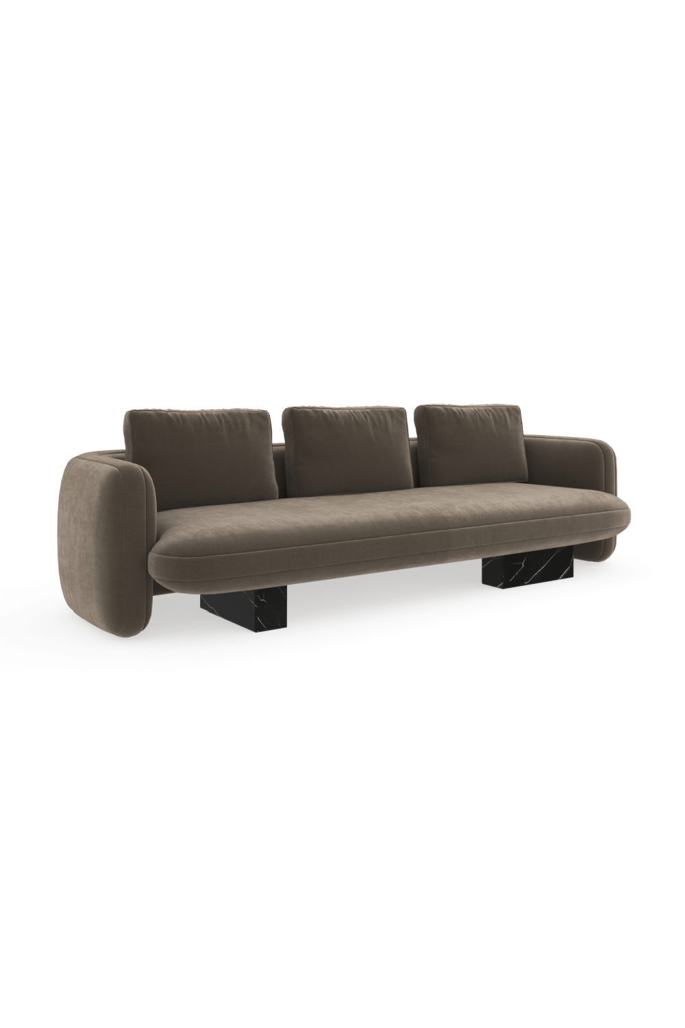 Sofa Overlap - 3-zitter - Taupe velvet