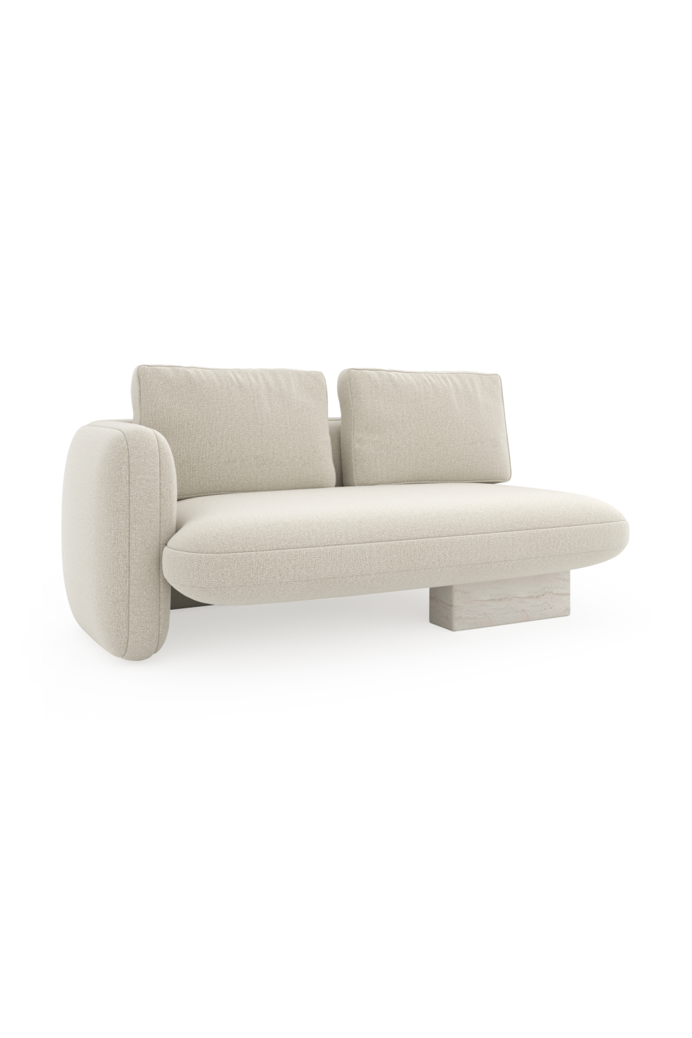 Loveseat Overlap - Ecru linen
