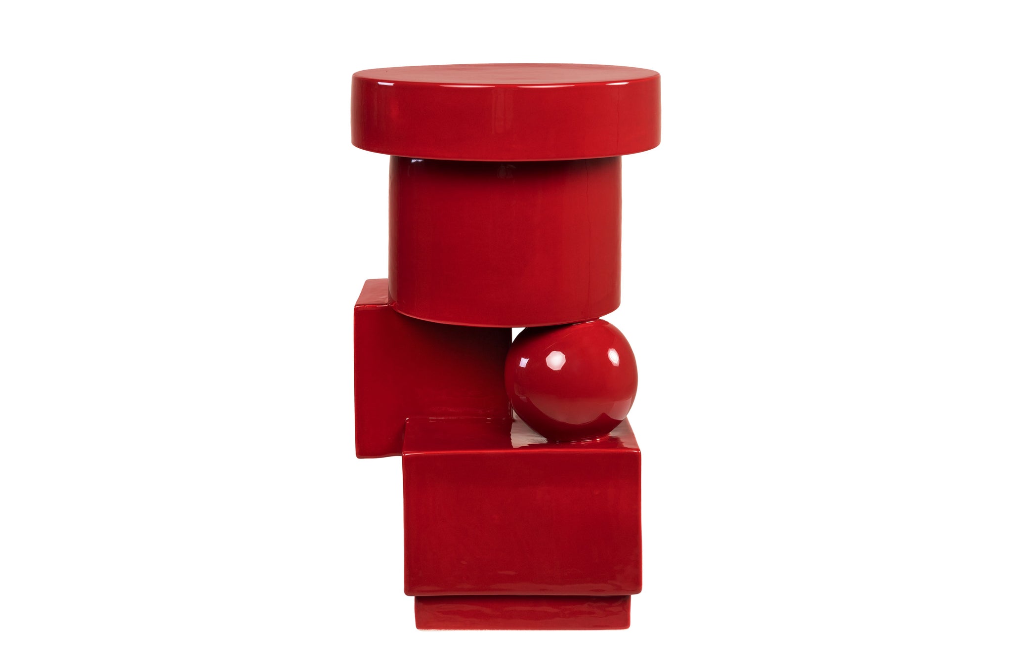 Bijzettafel/vaas Vector - Rood - H50