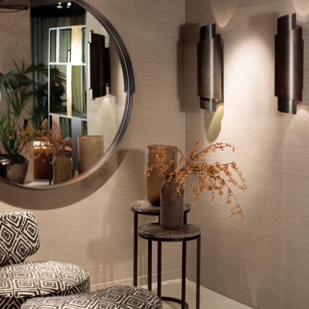 Spiegel Harvey Round Brons