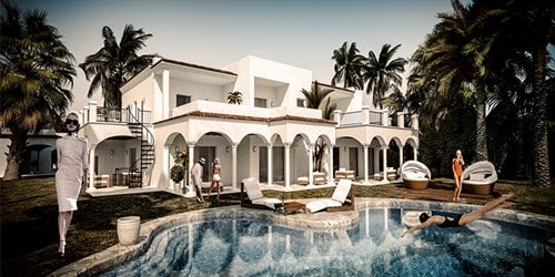 Foto Art - 'Afternoon in Palm Beach II'