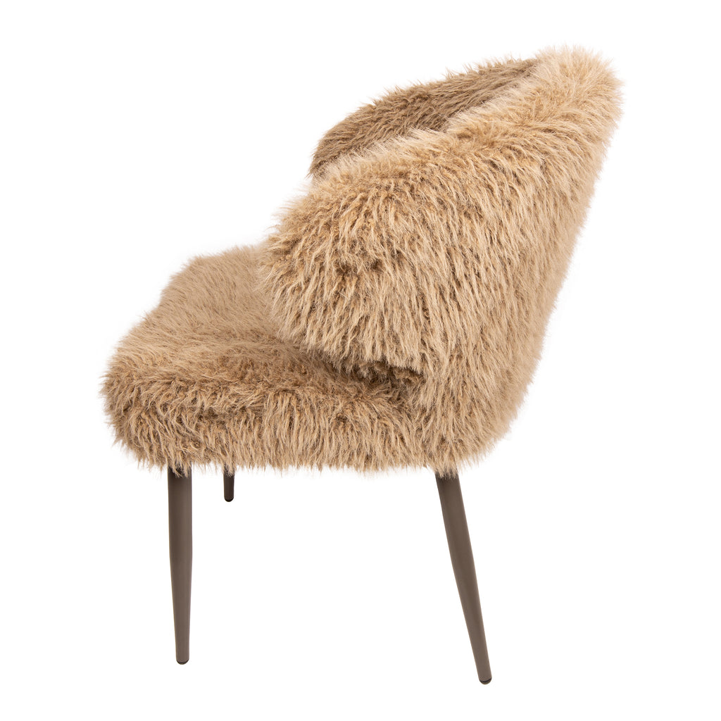 Eetkamerstoel Ares Hair - Bruin (set van 2)