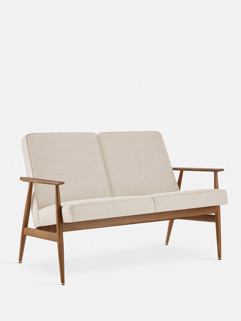 Bank Fox 2-zits Coco Crème Donker Hout