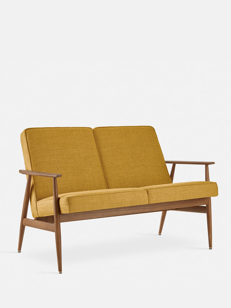 Bank Fox 2-zits Coco Mosterd Donker Hout